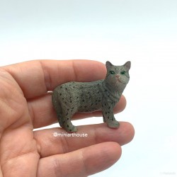 Котик серый, миниатюра 1:12