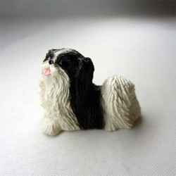 Собака Японский хин, кукольная миниатюра 1:12