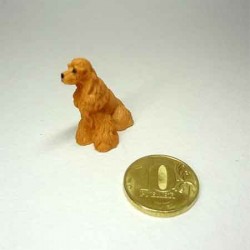 Собачка Кокер спаниель, кукольная миниатюра 1:24